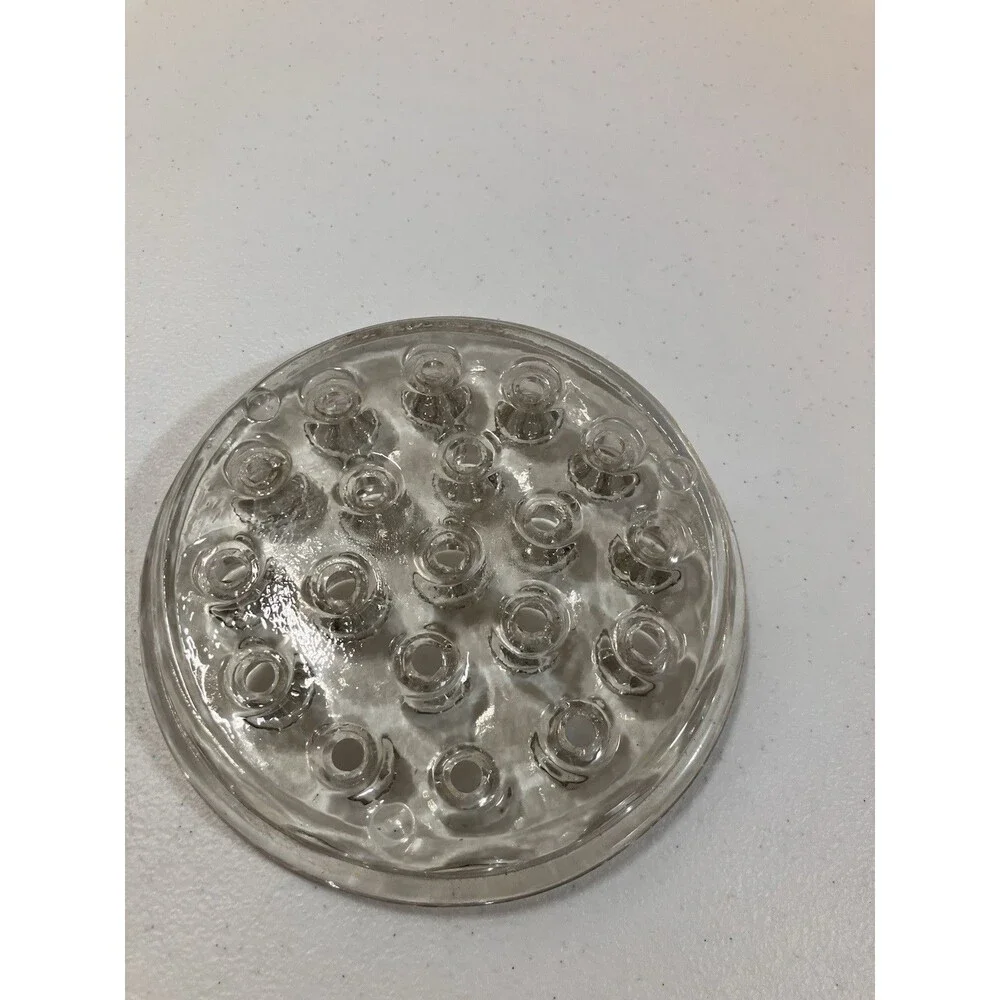 Flower Frog Clear Glass 19 Holes Floral Bouquet Stem Holder Arrangements